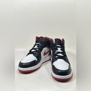 Size 6Y - Boys Air Jordan 1 Mid GS ‘Black Gym Red’ Sneakers DJ4695-122 Wmns 7.5